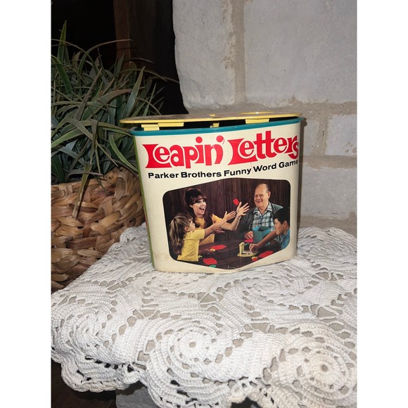 Parker Brothers Other - Vintage 1969 Leapin' Letters Parker Brothers Funny Word Game Metal Tin Retro Toy